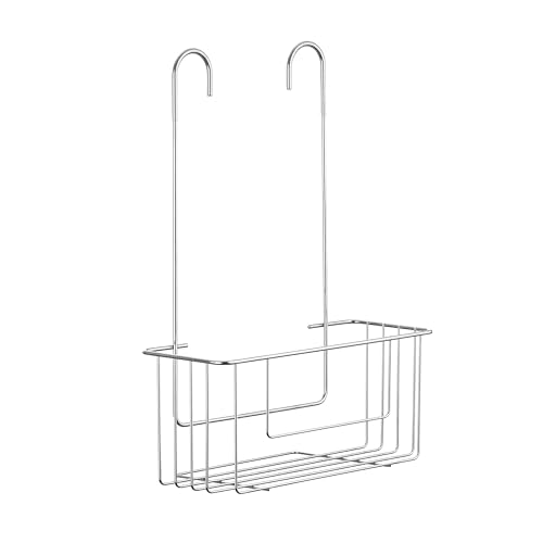Tatay Colgador Ducha 100% Inoxidable | Resiste Humedad y Corrosión | Fácil Montaje Sin Taladro | Diseño Moderno | Cesta Ducha Colgar con Drenaje Eficiente | Fácil Limpieza | 28 x 12,5 x 39 cm - Metal