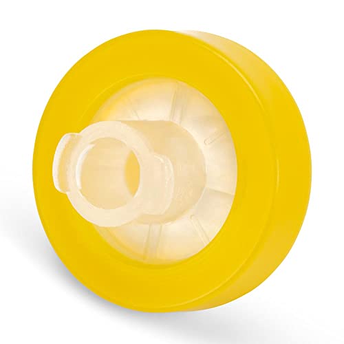 Image of Globe Scientific SF-NYLN-2213-S Syringe Filter, Nylon Membrane, 0.22m Porosity, PP Housing, Sterile, Yellow, 13mm Diameter, Pack of 50