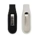 kwmobile 2X Clip Holders Compatible with Xiaomi Mi Band 7/6 / 5/4 - Clip-On Holder Replacement Set - Black/White