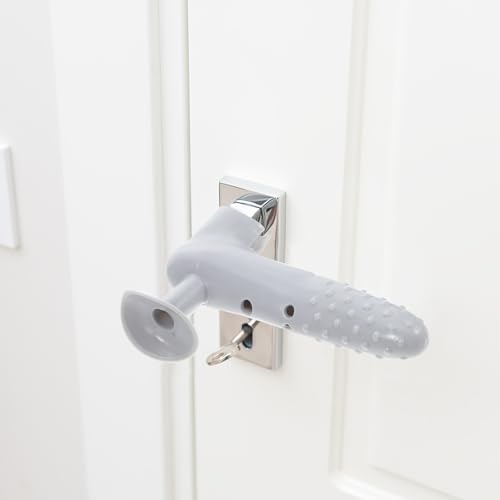 Image of Silicone Door Handle Sleeve with Suction Cup Anti-Collision Pad Child Safety Cover Flexible Thickened Cushion for Home Protection