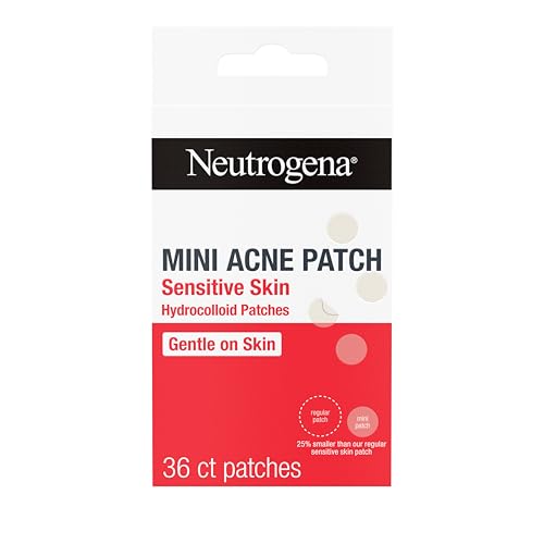 Neutrogena Mini Acne Patches for Sensitive Skin Small Hydrocolloid Acne Spot Treatment Reduces the Look of Blemishes in 6-8 Hours Gentle Non-Medicated Blemish Patches 36 ct