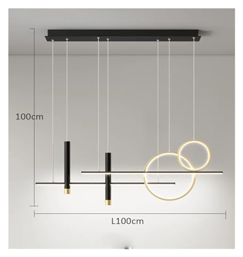 Pendentif suspendu LED moderne en aluminium brossé pour bar intérieur