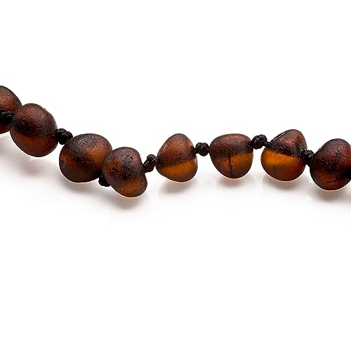 Baltic Proud Amber Necklace and Bracelet Gift Set (Unisex Cherry Raw 12.5 Inches/5.5 Inches) - Certified Premium Quality Raw Baltic Sea Amber2