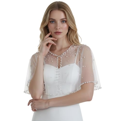 LOVFOIVER Shawls and Wraps for Evening Dress Pearl...