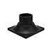 LIT-PaTH Outdoor Post Light Mounting Base, Pier Mount Base, 2-Pack, Black