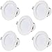 sweet-led 5er FLACH - IP44 Einbaustrahler Badleuchten - 5W 230V 3000K- Einbauspot Bad Deckeneinbaustrahler Deckenstrahler - Badezimmer , LED Einbauleuchte ,