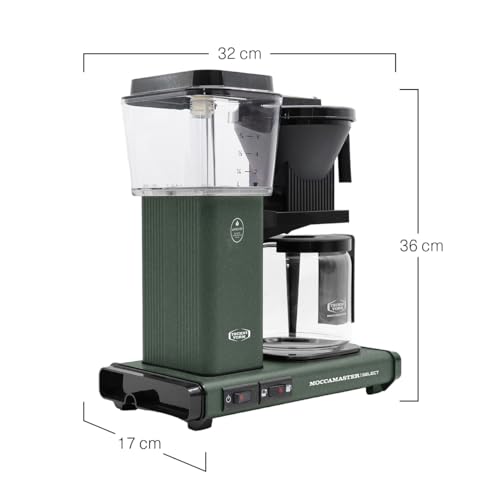 Moccamaster 53822 KBG Select, Filter Coffee Machine, Forest Green, UK Plug, 1.25 Liters