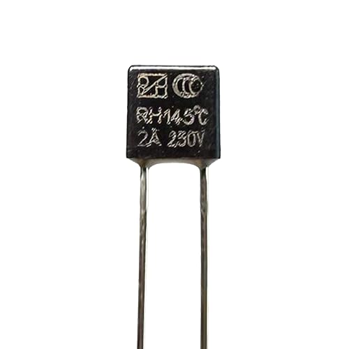 10PCS Temperature Cutoff Fuse Control Thermal Fuse 250V 2A 145°C for LED Light Overheat Protection, Non-Resettable Safety Fuse