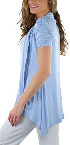 Image of ToBeInStyle Womens Open Front Casual Shrug Lightweight Layering Cardigan Sleeveless or Short Sleeve