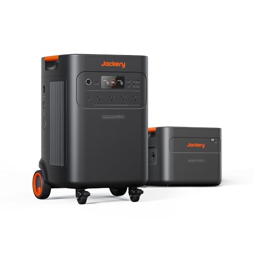 Image of Jackery Solar Generator 5000 Plus Portable Power Station with Extra Battery, 10kWh LiFePO4 Battery, 7200W AC Output Solar Generator for Home Use, Emergency Backup