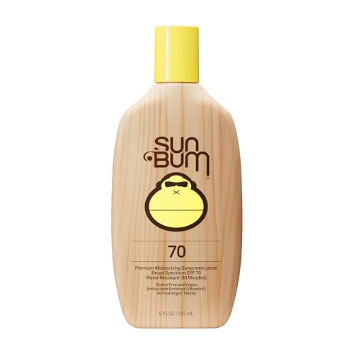 Sun Bum Original SPF 70 Sunscreen Body Lotion - Broad Spectrum Moisturizing Sunscreen with Vitamin E - Hawaii 104 Act Compliant (Made without Octinoxate & Oxybenzone) - 8 oz