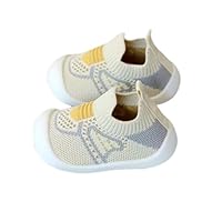 ILESTDG Chaussures Souples Respirantes Fille Garcon - Chaussures Bebe Premier Pas, Antidérapants Enfant Baskets (Kaki,15EU)