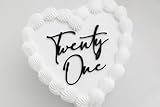 Twenty One Cake Topper, Black Acrylic 21th Birthday Cake Decoration for Years Happy Birthday Party Favor Supplies, Photo Decoration Props Party Supplies