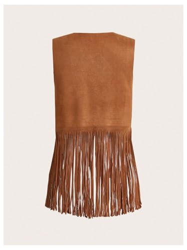 Verdusa Women's Tassel Sleeveless Western Vest Fringe 70s Hippie Jacket Cardigan4