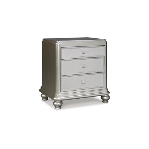 Signature Design by Ashley Coralayne Glam 3 Drawer Nightstand with