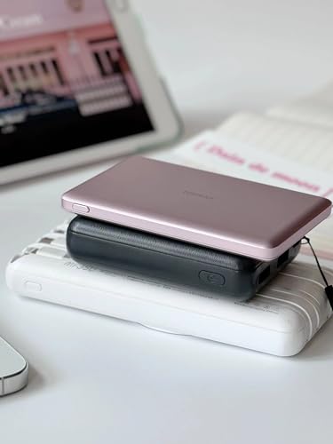 Image of TORRAS MiniMag Power Bank, Ultra Slim 5,000mAh Wireless Portable Charger with USB-C Cable, Fast Charging iPhone Air MagSafe Battery Pack, Compatible Charger for iPhone 17 /16 /15 /14 /13 /12, Azalea Pink