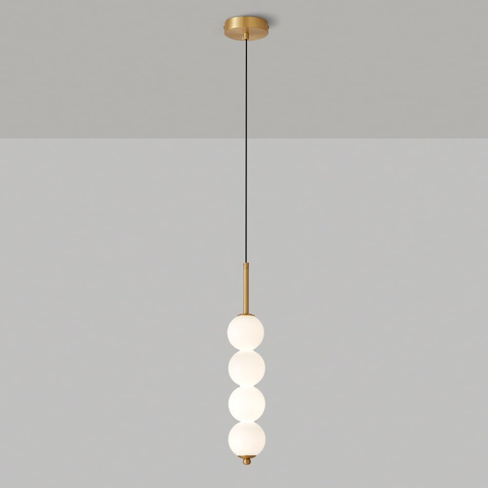 Lampa wisząca Czarna szklana kula Liniowa lampa wisząca 3 światła 5 świateł Złota długa lampa wisząca z drążkiem Kuchenna wyspa Kula Miedziany bańkowy żyrandol sufitowy do sypialni na klatce