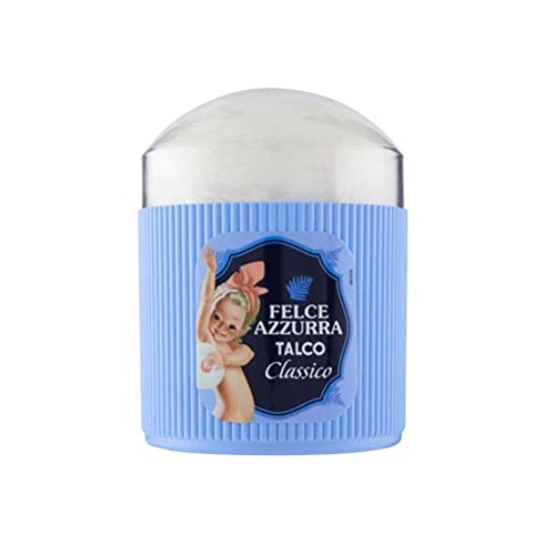 Paglieri Felce Azzurra Talco Classico con Piumino - Polvo corporal clásico con esponjas, 250 g
