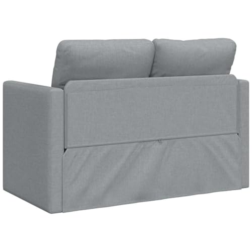 Sofá de suelo con función de dormir para salón moderno gris claro 8