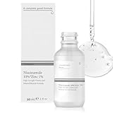 Niacinamide 10% + Zinc 1%, Serum Niacinamida, Serum Facial Niacinamide, Nutre e Hidrata, Reduce los Poros, Mejora la Piel Opaca, Adecuado para Todo Tipo de Piel, 30ML