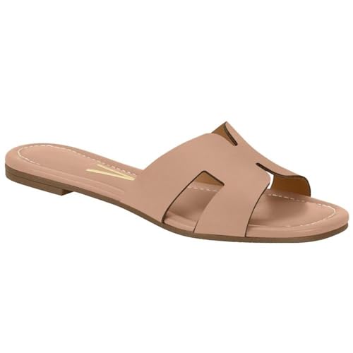 Rasteira Tamanco Feminina Vizzano Modelo H Fashion Camel (Camel, BR, Adulto, Numérico, 36)