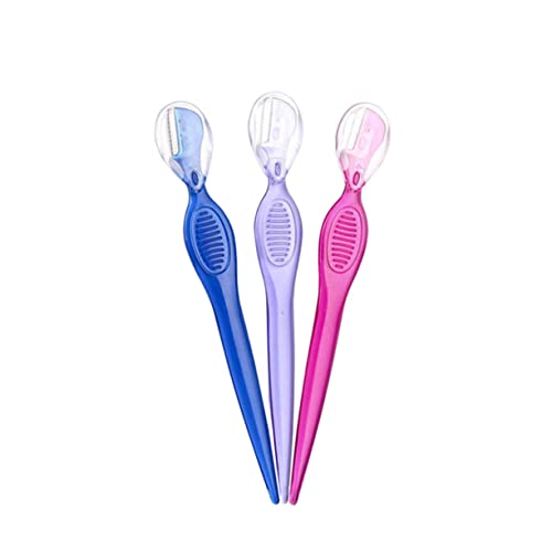 NUSITOU 3 Piezas maquinillas de afeitar portátiles para cejas stainless steel cuidado personal navaja de afeitar para mujer maquinilla de afeitar afeitadora facial recortadores de cejas