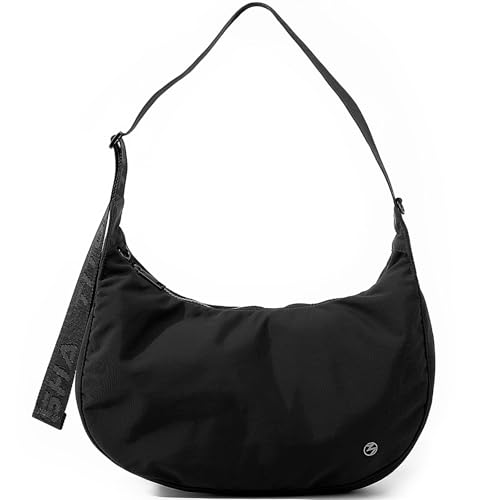 Titosha Medium Nylon Crescent Crossbody Bag for Women with Extended Adjustable Shoulder strap