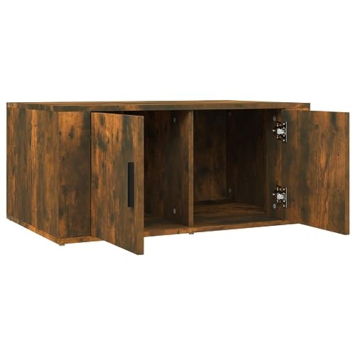 Mokuyary Couchtisch Räuchereiche 80x50x36 cm Holzwerkstoff, Wohnzimmertisch Couch Tisch für Wohnzimmer, Büro, Kleine Räume Sofatisch – Bild 8