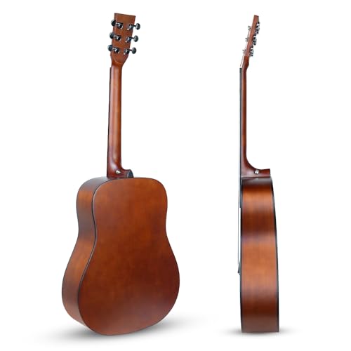 Image of Kadence A281 Acoustic Guitar - 6-String, Black, 41 inch Dreadnought Body, Spruce Top, Rich Sound, Ideal for Beginners & Intermediate Players, Durable & Comfortable Playability