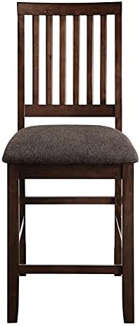 Miniatura 8 de Bowery Hill Juego de comedor de almacenamiento de 7 piezas de madera espresso de transición