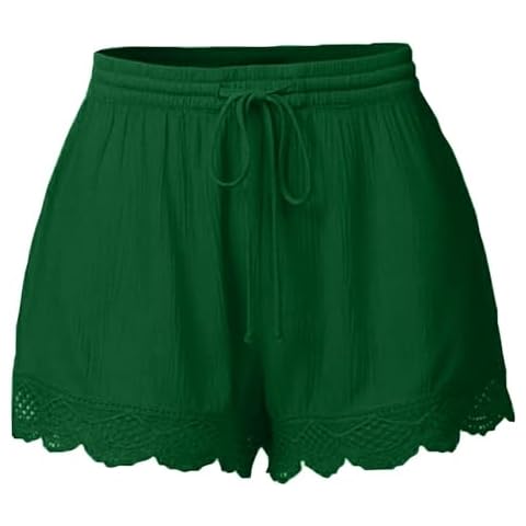 OVARA Ladies Summer Elastic Waist Shorts Cover