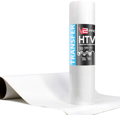 V2 Pro White Heat Transfer Vinyl Film 12 Inches x 36 Inches HTV Roll