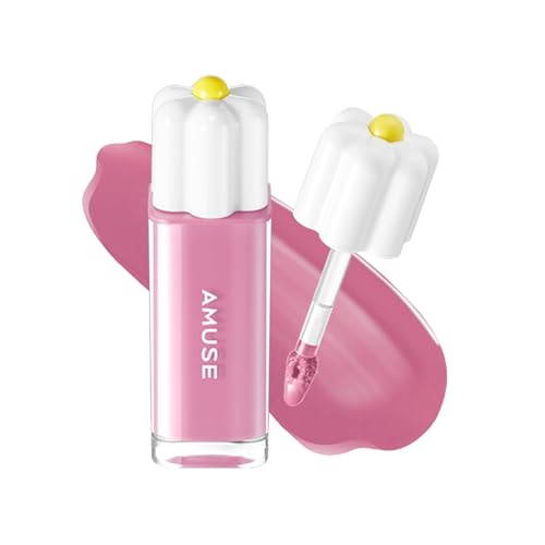 Image of Amuse SEOUL Daisy Flower Dew Tint (08 AMETHYST) - Glossy Moisturizing Lip Stain, Watery Glow Lip Tint, Long Lasting Color, Dewy Finish, Vegan, Korean Beauty Makeup