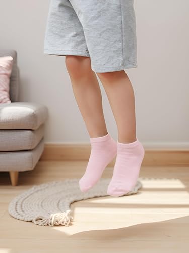 URATOT 24 Pairs Kids' Low Cut Socks - Boys' or Girls' Half Cushion Athletic Ankle Socks4