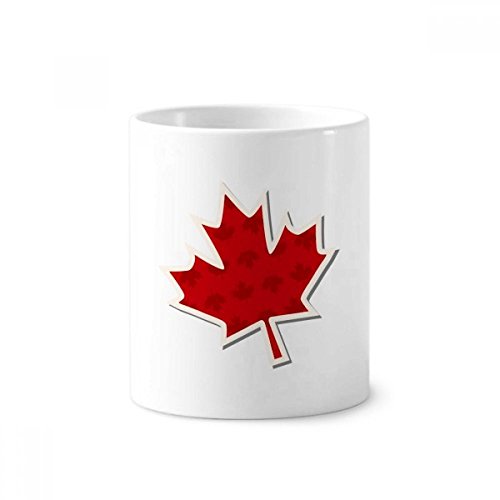 Porte-brosse à dents Canada Day tasse céramique blanche feuille d'érable