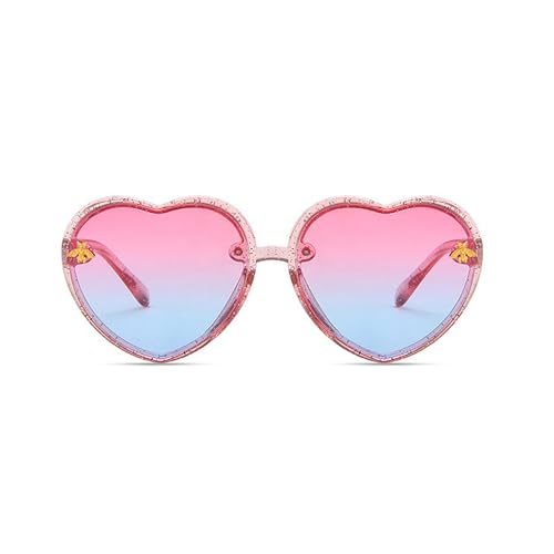 Kids Heart Sunglasses Cute Bee Fashion Sunglasses for Girls Age 3-10 UV400 Protection for Outdoor Beach Eyewear2