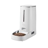 ELECOM Automatic Pet Feeder for Cats and Dogs, 4L Capacity, Programmable Timer, Portion Control, Voice Recording, Auto Cat Feeder w/Freshness Preserve, Up to 6 Meals Per Day (Single Tray)
