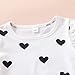 Arlubiya Kids Toddler Girl Clothes Summer 2 Piece Outfits Love Printed Square Neck Bubble Sleeve Top+Solid Color Shorts Set (4-5T)
