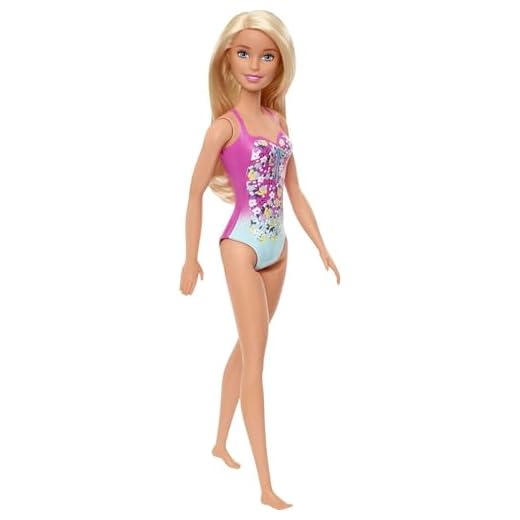 Barbie Fashionista Mattel, Praia Floral, Rosa, Azul, Listras, NÃO É POSSÍVEL ESCOLHER O MODELO