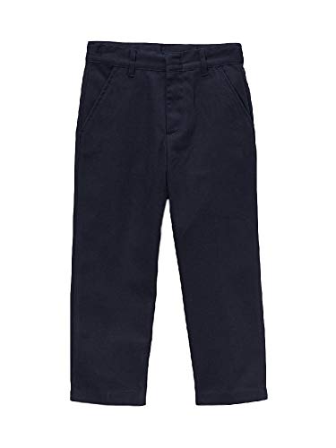 Boy's Uniform Twill Pants Flat Front Pants BU01 Navy Khaki Grey 5-16