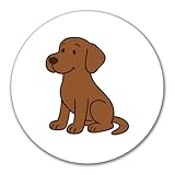 Design creativo: il nostro Labrador retriever marrón Gli adesivi per auto si adattano a ogni stile e piacciono a tutte le fasce d'età. Con un diametro di 10 cm, è perfetto per decorazioni personalizzate.