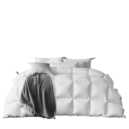 ZYAYNG Edredones Large Down Duvet Cover Cotton Down Duvet Cover Medium Warm Quilted Bed Cover (90x90,White) para El Dormitorio