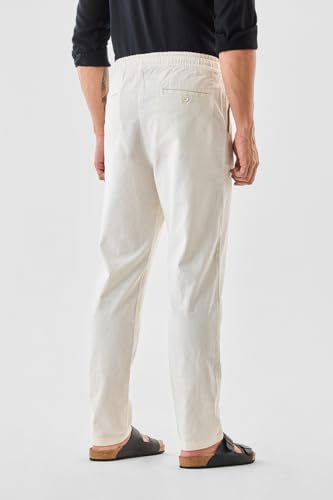 Image of SNITCH Men Trousers | Slim Fit Mid Rise Solid Design | Rayon Blend with Medium Stretch & Smooth Texture | Button & Zip Closure for Casual & Office Wear