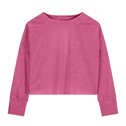 Girls Open Back Tops Long Sleeve Oversized Workout Shirts Kids Backless Gym Yoga Athletic Running Tees 4-14 Years3