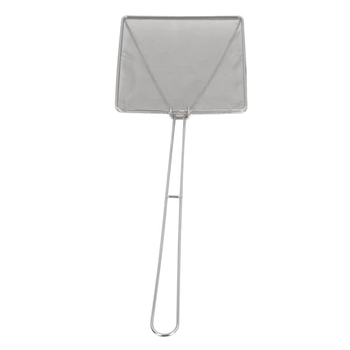 Acouto Colador de Aceite de Acero Inoxidable 304, Espumadera de Wok de Malla Fina, Cuchara Ranurada para Cocinar y Freidora, Colador de Aceite, Espumadera Cuadrada