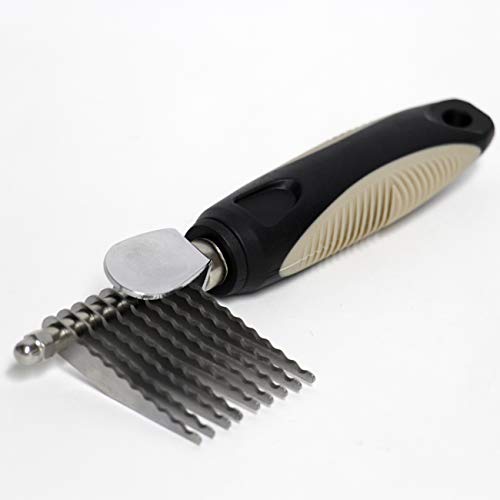 WENSUIJIA Dematting Dog Comb with 9 Pieces of Serrated Blades