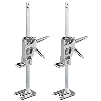 2 Stück 30.4cm Arbeitssparender Heber mit Skala, Arbeitssparende Hebebühnen, Fliesenheber bis zu 200KG, Hubhöhe 14,5cm, Hebevorrichtung für Möbel, Tür, Schrank, Gipskartonplatten, Fliesenheber