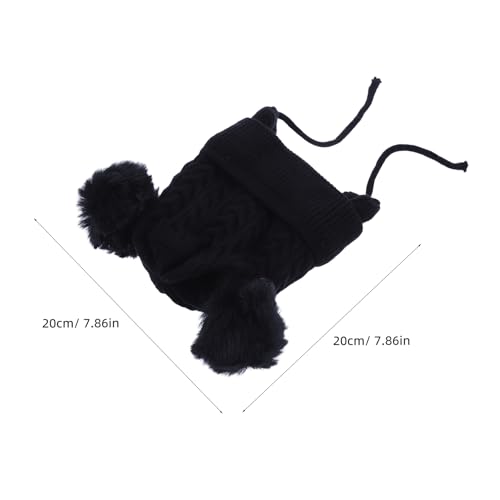 Lurrose Baby Pom Pom Beanie: Toddler Winter Ear Protection Cap - Chunky Knit Winter Hat with Fold-Up Brim for Snow Play & Outdoor Sports2