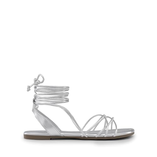 DREAM PAIRS Lace-up Gladiator Sandals Strappy Dressy Summer Flat Sandals for Women2