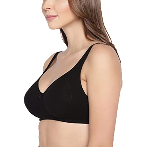 Image of Inner Sense Organic Cotton Bamboo Bra for Woman with Concentric Stitches I Full Coverage Bra for Heavy Bust with Side Support I Non Padded Innerwear with Wire-Free Design